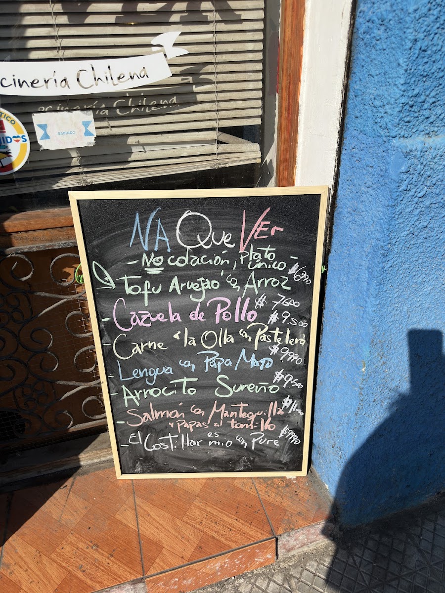 Menu Na Que Ver, Cocineria Chilena-10