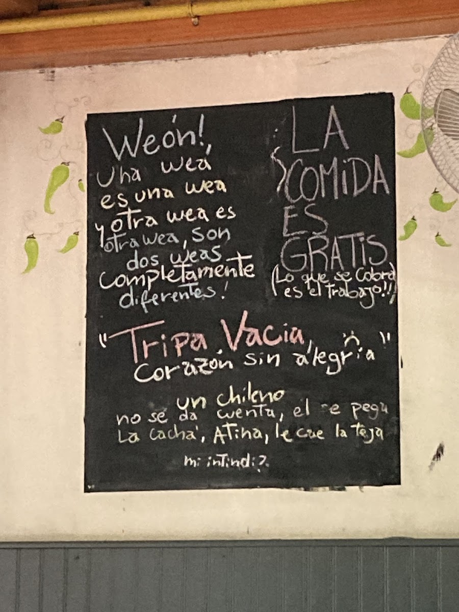 Menu Na Que Ver, Cocineria Chilena-3